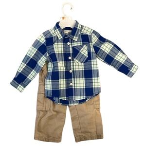 *NWT* Place 2-piece SET button down shirt and khaki pants baby